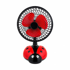 Ventilator de birou cu Buburuza 40 cm – Silențios, USB, Design Drăguț pentru Copii și Birou