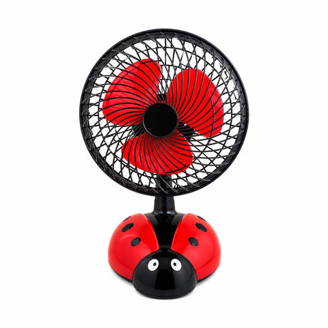 Ventilator de birou cu Buburuza 40 cm – Silențios, USB, Design Drăguț pentru Copii și Birou