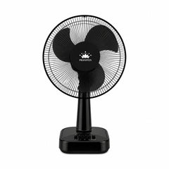 Ventilator de masa 16 inch 40cm, 3 viteze, oscilatie, silentios, 60W, Negru