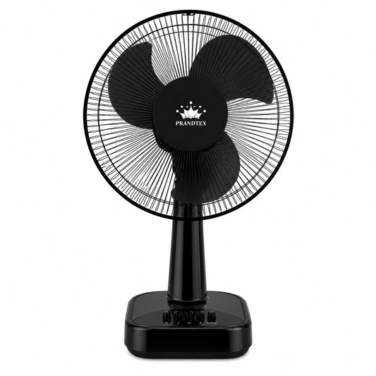 Ventilator de masa 16 inch 40cm, 3 viteze, oscilatie, silentios, 60W, Negru