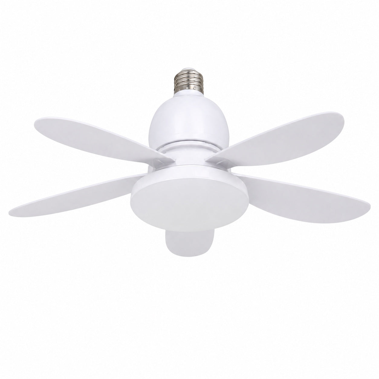 Ventilator plafon cu bec LED E27 80W, telecomandă, silențios, model Flower
