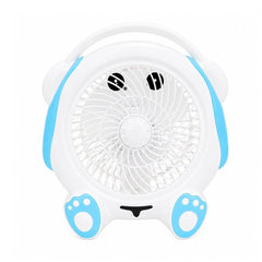 Ventilator Portabil 30 cm Alb cu Albastru – Design Drăguț, Silențios, 25W