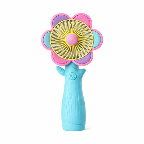 Ventilator portabil copii floare, reincarcabil USB, 3 viteze, design colorat