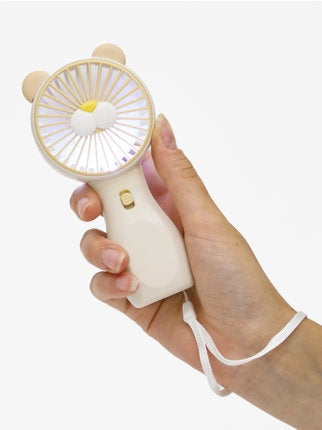 Ventilator portabil copii leu bej, reincarcabil USB, mini ventilator compact