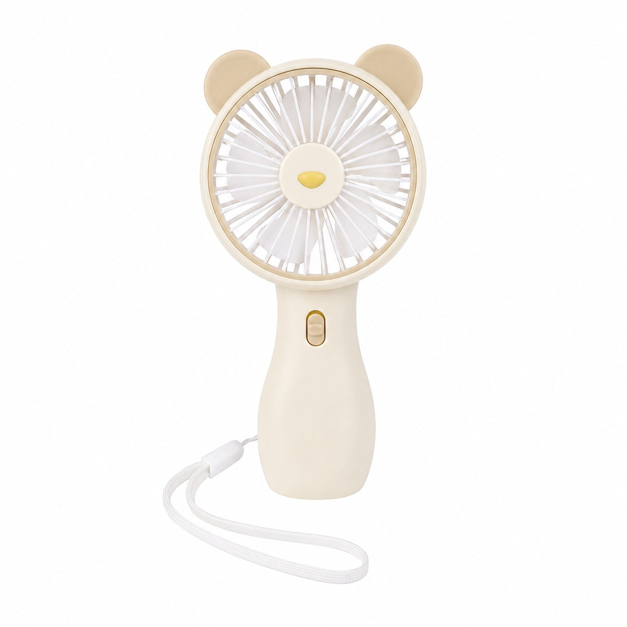Ventilator portabil copii leu bej, reincarcabil USB, mini ventilator compact