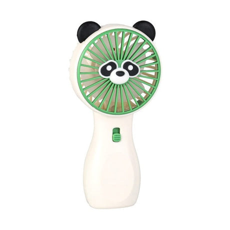 Ventilator portabil copii panda verde, reincarcabil USB, mini ventilator compact