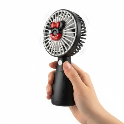 Ventilator portabil copii, reincarcabil USB, design compact, negru