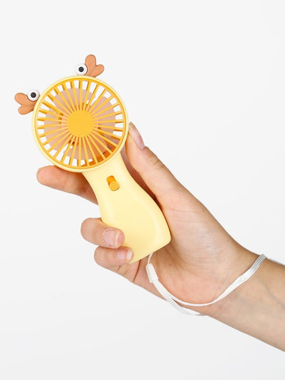 Ventilator portabil copii ren galben, reincarcabil USB, mini ventilator compact