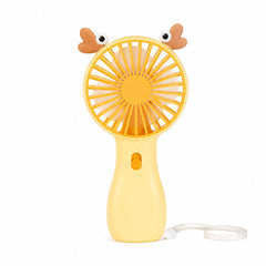 Ventilator portabil copii ren galben, reincarcabil USB, mini ventilator compact