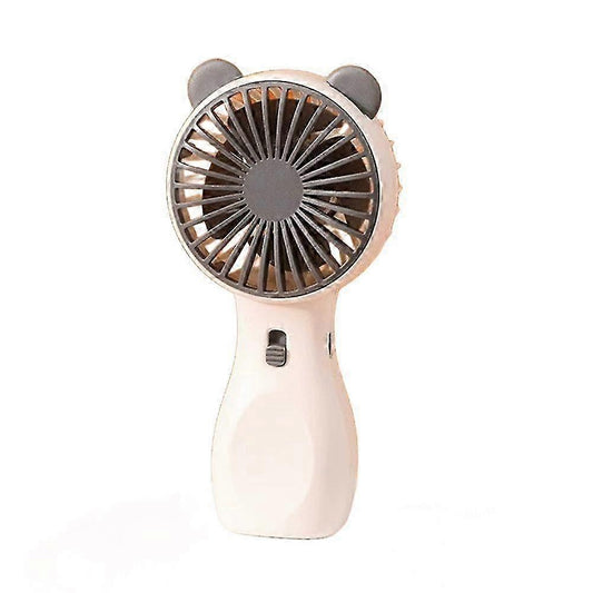 Ventilator portabil copii ursulet gri, reincarcabil USB, mini ventilator compact
