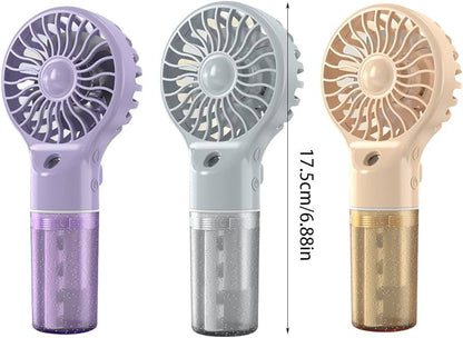 Ventilator portabil cu pulverizare apa, 4 trepte viteza, rezervor apa, reincarcabil USB, alb