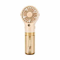 Ventilator portabil cu pulverizare apa, 4 trepte viteza, rezervor apa, reincarcabil USB, portocaliu deschis