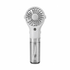 Ventilator portabil cu pulverizare apa, 4 trepte viteza, rezervor apa, reincarcabil USB, alb