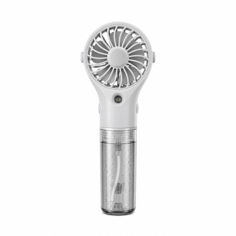 Ventilator portabil cu pulverizare apa, 4 trepte viteza, rezervor apa, reincarcabil USB, alb