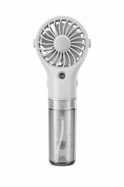 Ventilator portabil cu pulverizare apa, 4 trepte viteza, rezervor apa, reincarcabil USB, alb