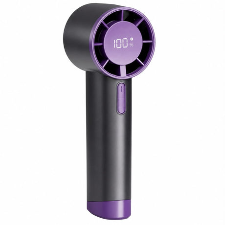 Ventilator Portabil de Mână cu Afișaj Digital LED – Reîncărcabil USB, 3 Trepte de Viteză, Ultra Silențios