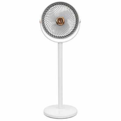 Ventilator vertical 80cm alb gri cu picior reglabil, 5 viteze, design modern