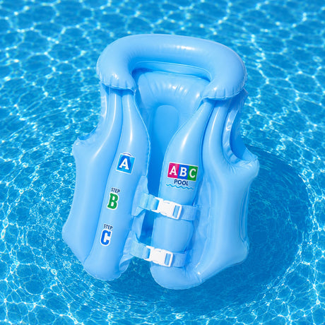 Vesta gonflabila inot copii 20–30 kg albastru, marime B, pentru piscina si mare