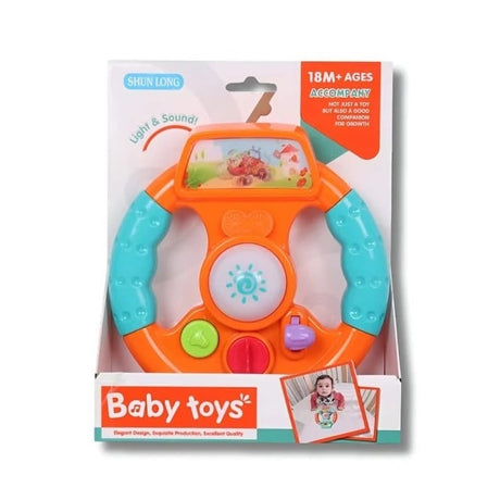 Volan de jucarie pentru bebe- lumini si sunete, interactiv 18 luni+
