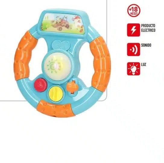 Volan de jucarie pentru bebe- lumini si sunete, interactiv 18 luni+