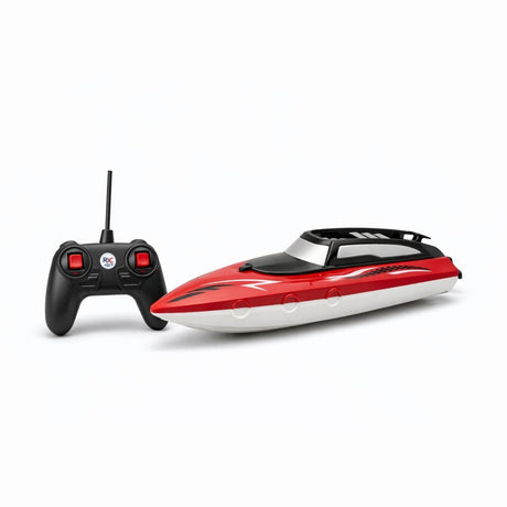 Yacht cu radiocomanda de mare viteza pentru apa design sport rosu/ albastru 34.5x12x15 cm
