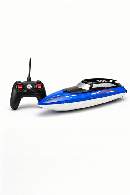 Yacht cu radiocomanda de mare viteza pentru apa design sport rosu/ albastru 34.5x12x15 cm