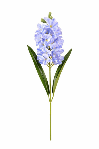 Zambila artificiala eleganta bleu-albastru, 31 flori si 9 boboci, 75 cm