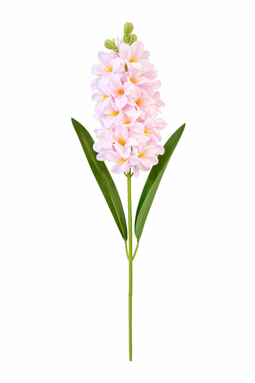 Zambila artificiala eleganta roz delicat, 31 flori si 9 boboci, 75 cm