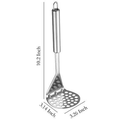 Zdrobitor cartofi din oțel inoxidabil, 26x8 cm, argintiu, ustensilă pentru bucătărie